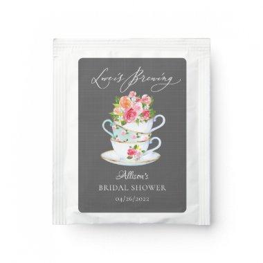 Elegant Teacups Bridal Shower Tea Bag Drink Mix