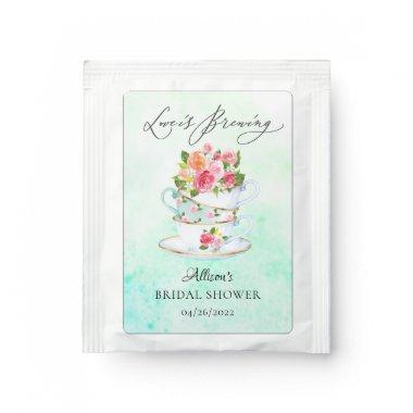 Elegant Teacups Bridal Shower Tea Bag Drink Mix