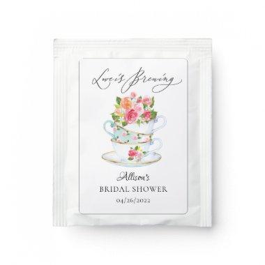 Elegant Teacups Bridal Shower Tea Bag Drink Mix