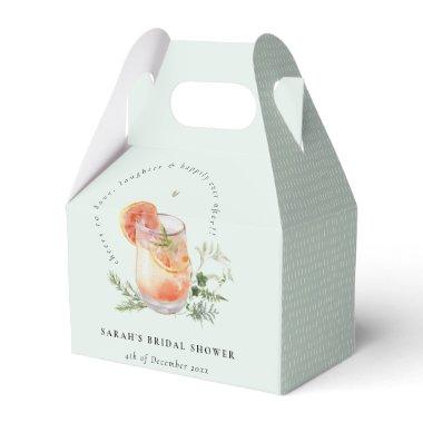 Elegant Teal Orange Green Cocktail  Favor Boxes