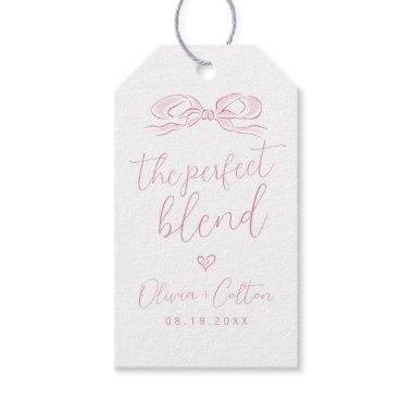 Elegant The Perfect Blend Pink Bow  Gift Tags