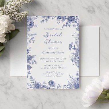 Elegant Toile French Blue