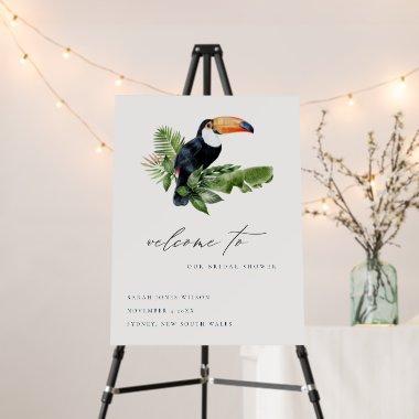 Elegant Tropical Rainforest Bridal Shower Welcome Foam Board