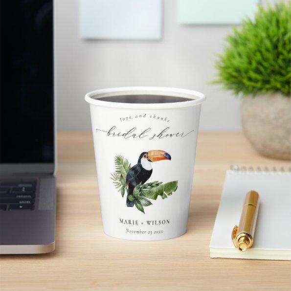 Elegant Tropical Rainforest Toucan  Paper Cups