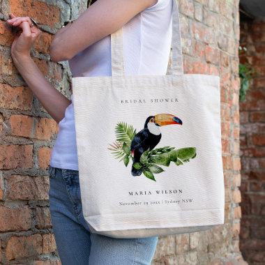 Elegant Tropical Rainforest Toucan Bridal Shower Tote Bag