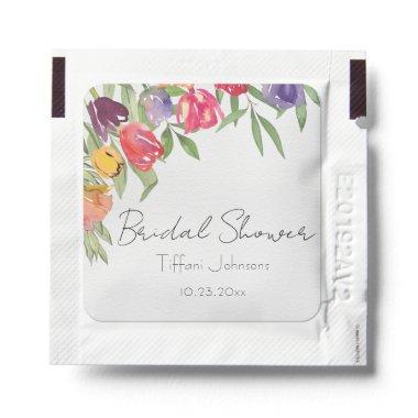 Elegant Tulip Flowers and Greenery Bridal Shower Hand Sanitizer Packet