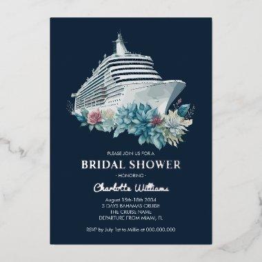 Elegant Unique  Cruise Ship Silver Foil