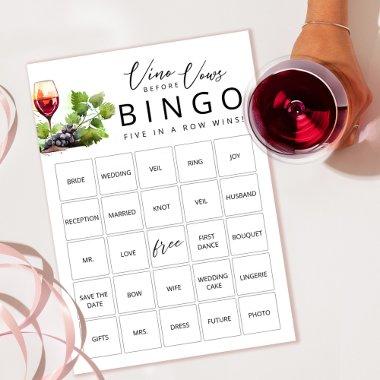 Elegant Vino Before Vows  Bingo
