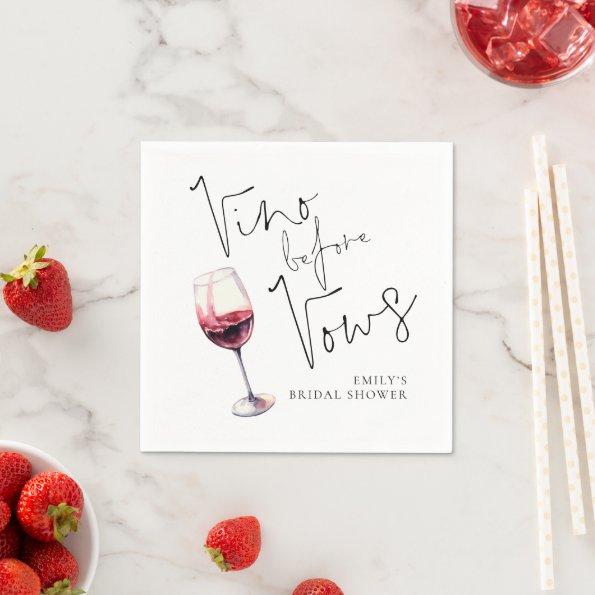 Elegant Vino Before Vows  Napkins