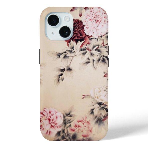 elegant vintage beige floral iPhone 7 case
