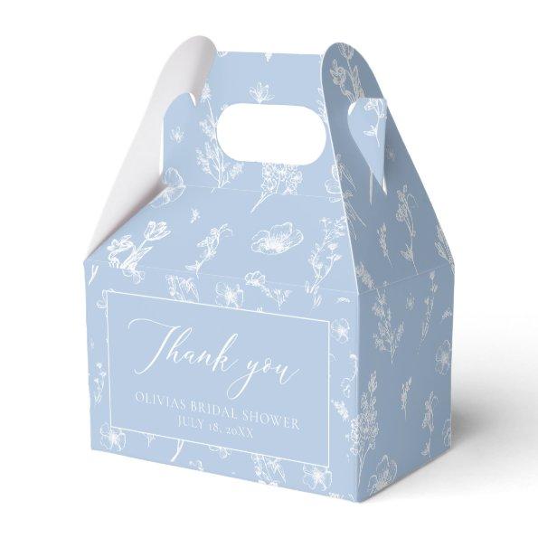 Elegant Vintage Blue Chinoiserie Bridal Shower Favor Boxes