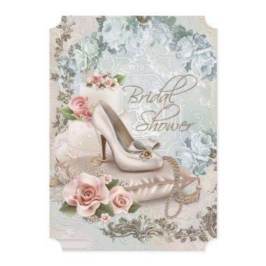 Elegant Vintage Bridal Shower Invitations