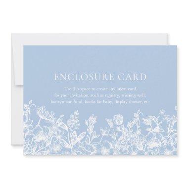 Elegant Vintage Dusty Blue Floral Enclosure