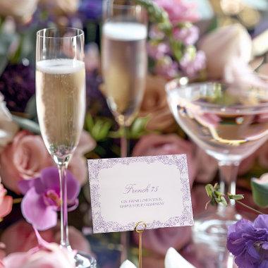 Elegant Vintage Romantic Purple Cocktail Invitations