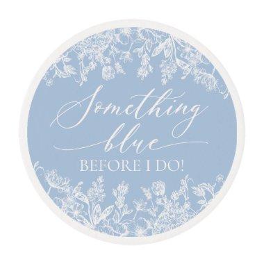 Elegant Vintage Something Blue  Edible Frosting Rounds