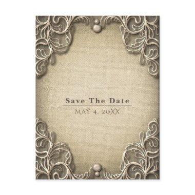 Elegant Vintage Southern Charm Lace Save The Date Announcement Post