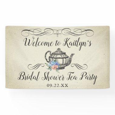 Elegant Vintage Tea Party | Bridal Shower Welcome Banner