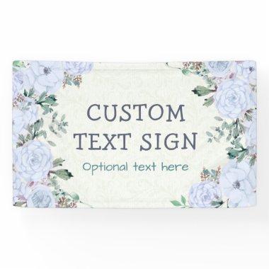 Elegant Vintage Watercolor Floral Baby Shower Sign