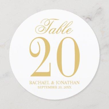 Elegant Vintage Wedding Circle Table Number Card