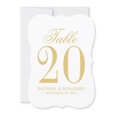Elegant Vintage Wedding Table Number Card