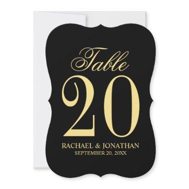 Elegant Vintage Wedding Table Number Card