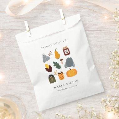 Elegant Warm Cozy Autumn Essential Bridal Shower Favor Bag