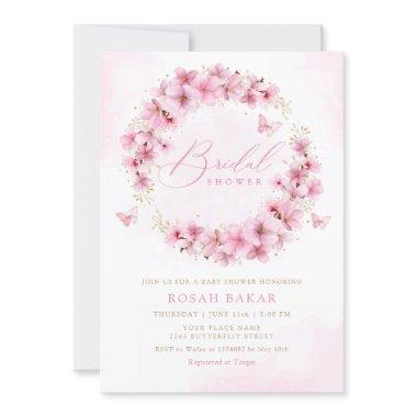 Elegant Watercolor Blush Pink Floral