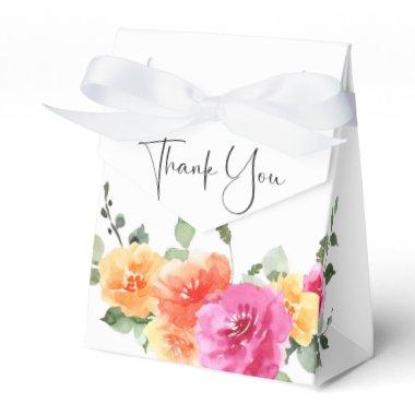 Elegant Watercolor Bright Flower  Favor Boxes
