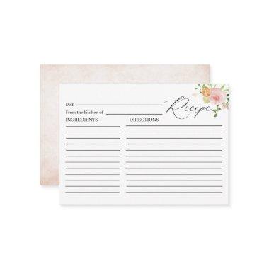 Elegant Watercolor Citrus Pink Flowers Bridal Show Enclosure