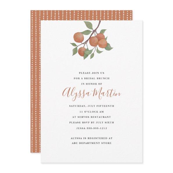 Elegant watercolor citrus stem/oranges design