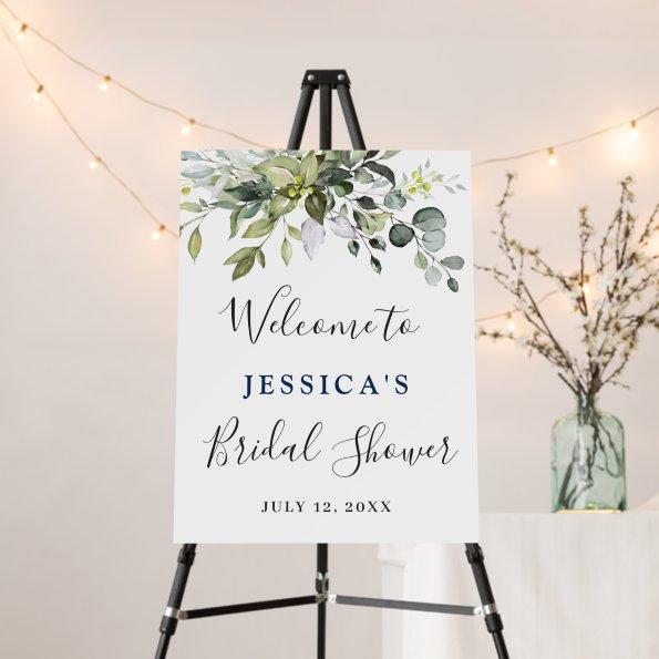 Elegant Watercolor Eucalyptus Bridal Shower Foam Board