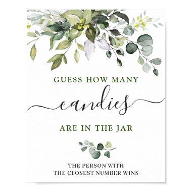 Elegant Watercolor Eucalyptus Bridal Shower Poster