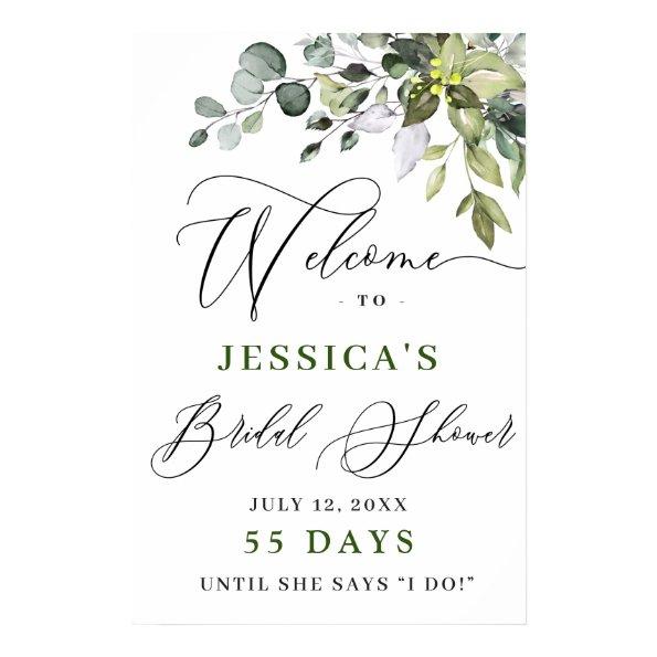Elegant Watercolor Eucalyptus  Poster