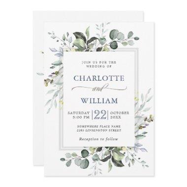 Elegant Watercolor Eucalyptus Greenery Wedding