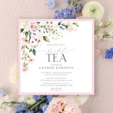 Elegant Watercolor Floral Bridal Tea Pink Shower