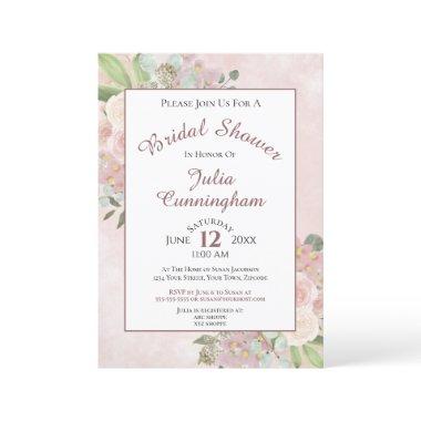 Elegant Watercolor Floral Mauve Pink