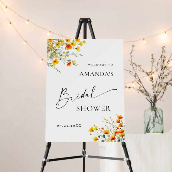 Elegant Watercolor Floral WELCOME  Foam Board