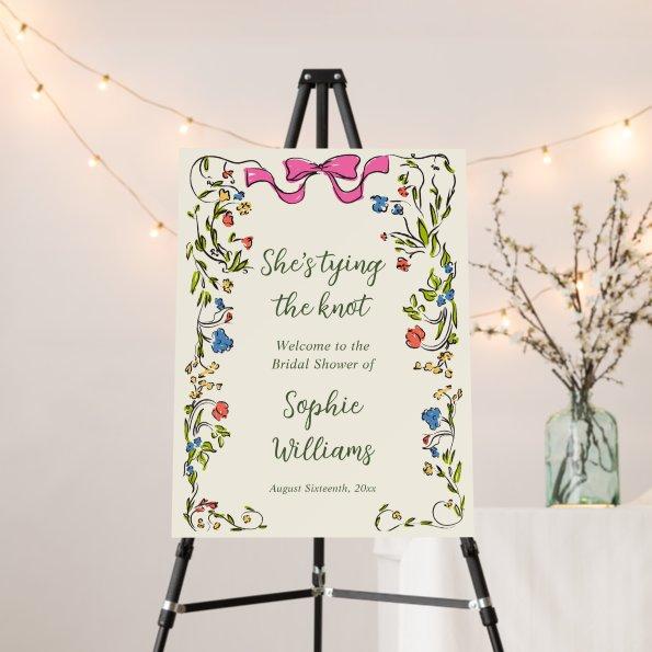 Elegant Watercolor Floral WELCOME  Foam Board