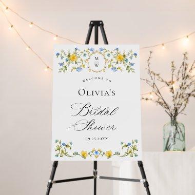 Elegant Watercolor Floral WELCOME  Foam Board