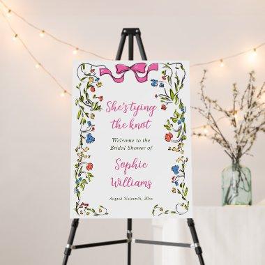 Elegant Watercolor Floral WELCOME  Foam Board