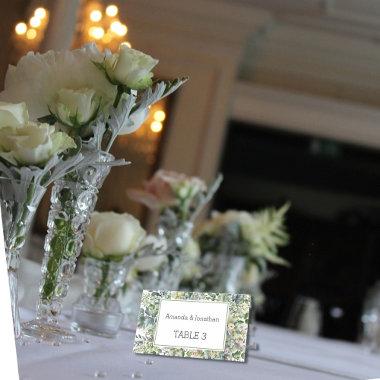 Elegant Watercolor Greenery Wedding Place Invitations