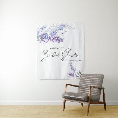 Elegant Watercolor Lavender Floral  Tapestry
