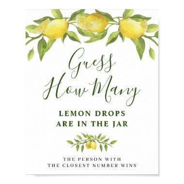Elegant Watercolor Lemon  Poster