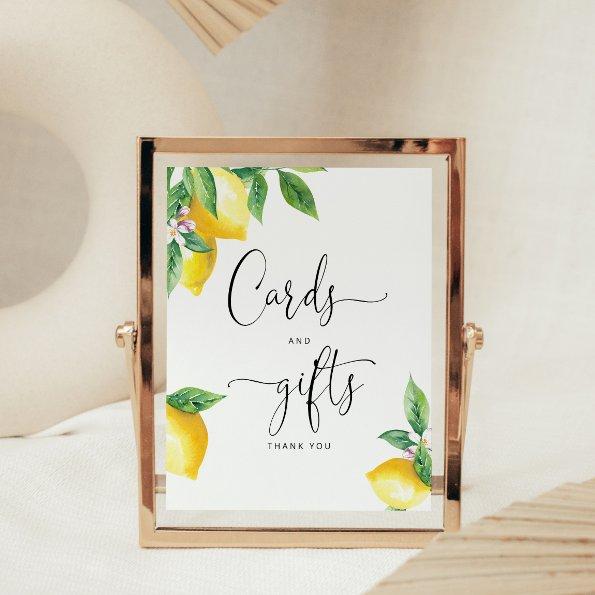 Elegant watercolor lemons  and gifts Poster