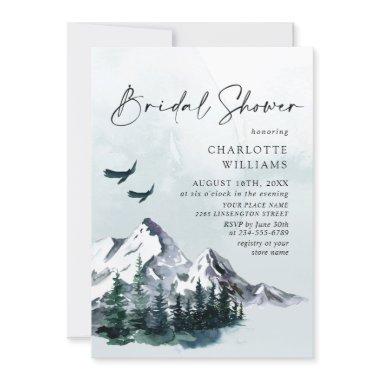Elegant Watercolor Mountains Forest