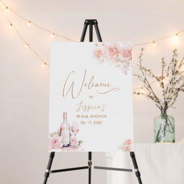 Elegant Watercolor Petals and Prosecco bridal s Foam Board