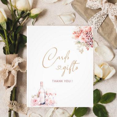 Elegant Watercolor Petals and Prosecco Pink floral Photo Print