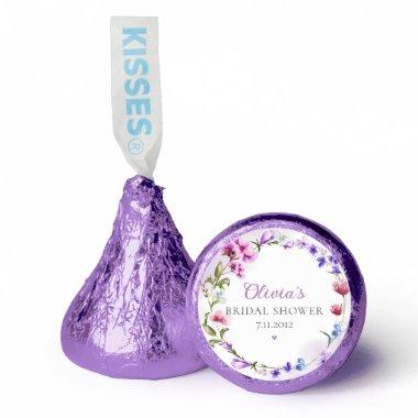 Elegant Watercolor Purple Floral Bridal Shower   Hershey®'s Kisses®