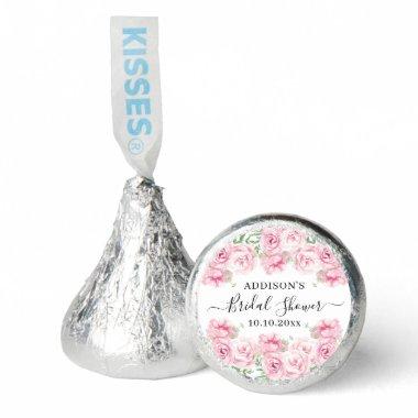 Elegant Watercolor Roses Bridal Shower Hershey®'s Kisses®