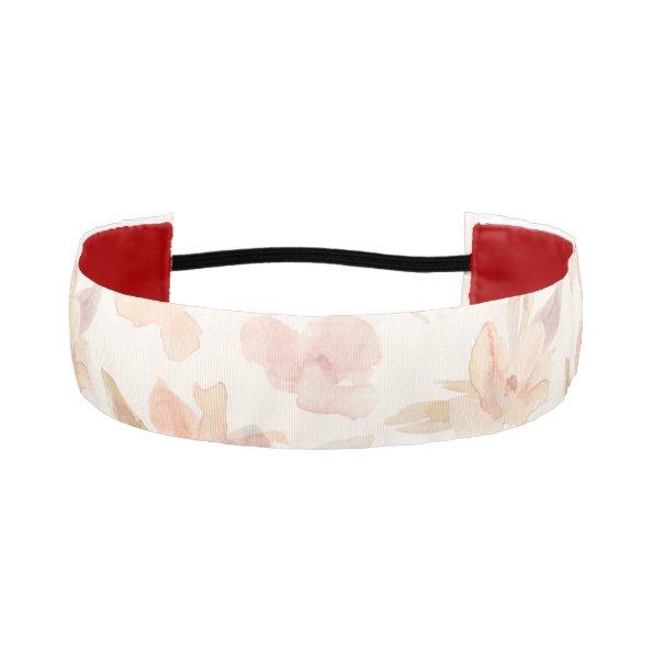 Elegant Watercolor Soft Floral Athletic Headband